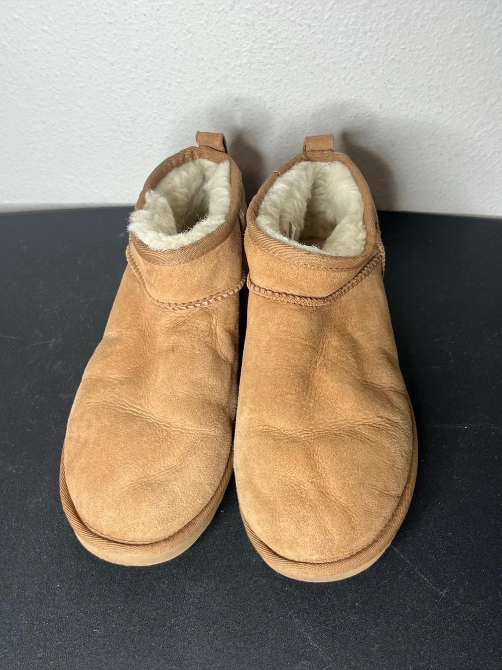 UGG Classic Ultra Mini Boots in Chestnut Brown Size 8
